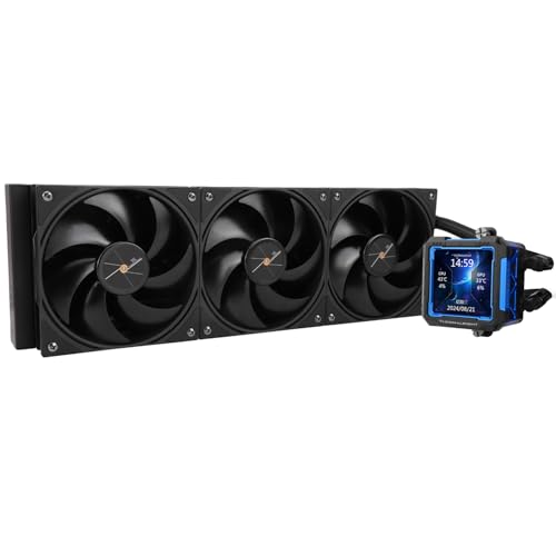 Thermalright FW PRO 360 Black CPU AIO Cooler,IPS LCD Screen with 320 * 320 Resolution,for AM5&Intel 1700/1851,High-Performance 360 Specs Water-Cooled Radiator with 2.73in Removable Display - Image 1
