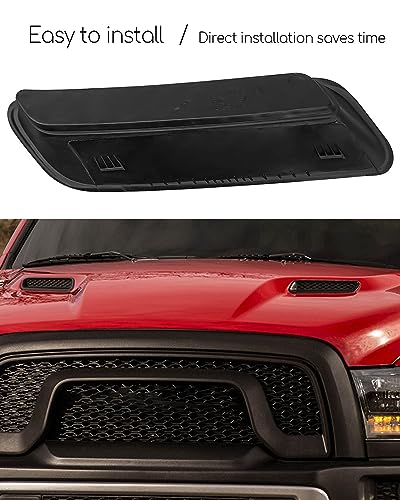 PNYZIK Upgraded Left and Right Hood Vent Covers Fit for Dodge Ram 1500 2500 3500 2010-2019 Replace 68324991AA 68324990AA, Engine Sides Hood Air Vent Outlet Cover, Black Rust Proof Colorfast Hood Bezels - Image 5