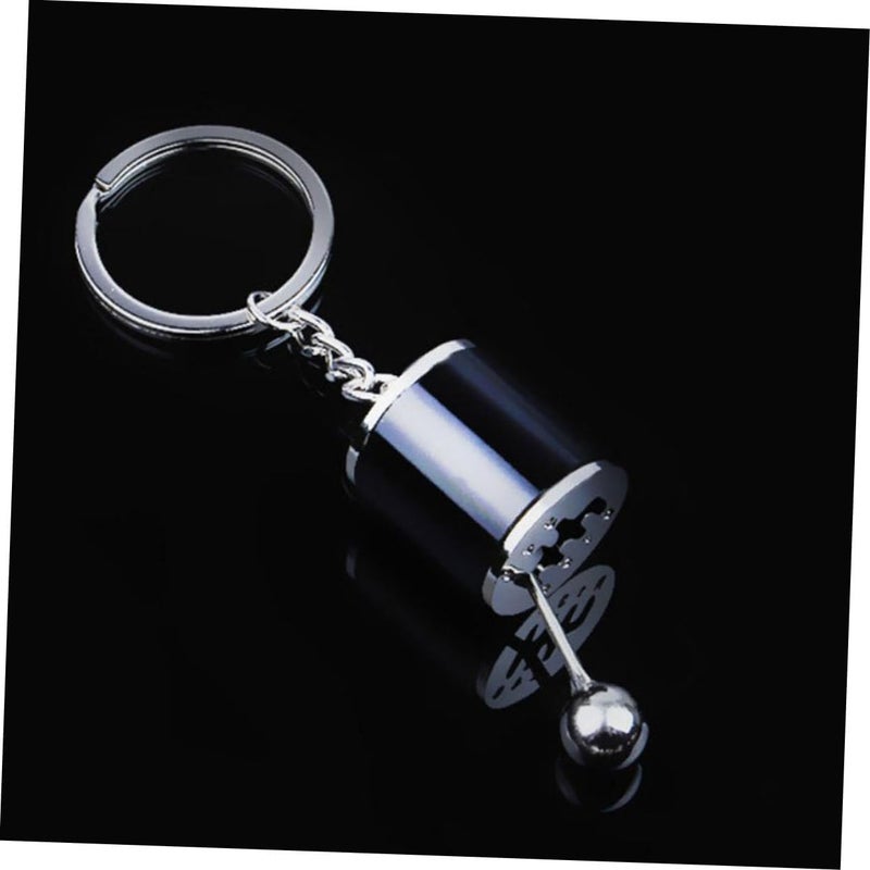 8pcs Creative Shift Keychain for Car Keys Wallet Chain Accessory Unique Design for Men and Women Black and Wheel Hub - Image 2