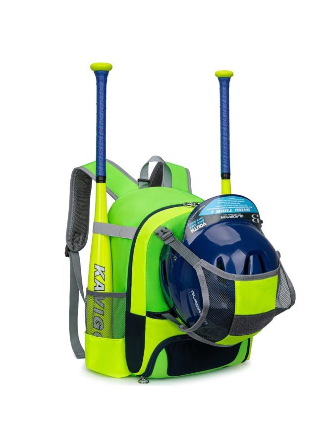 KAVIGOR 2025 Youth Baseball & Softball Bag | Ultra-Light Tball Backpack with Shoe Compartment & Helmet Holder | Skin-Soft Fabric - Image 1