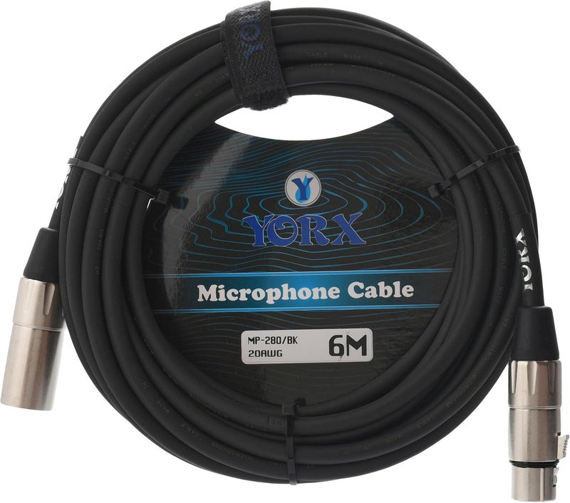 يوركس ��ابل ميكروفون -Cables Mp-280-6M Bk XLR ذكر - XLR أنثى - Image 1
