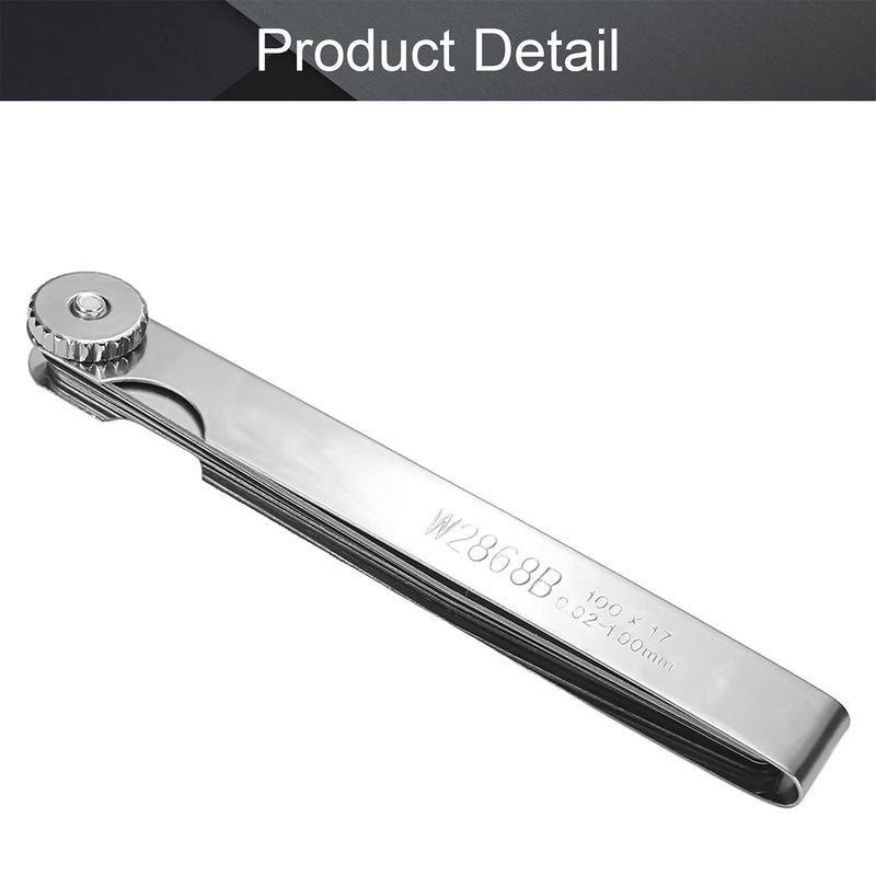 Utoolmart Metric Feeler Gauge,Manganese Steel Gap Measure Tool 100mm/3.9-inch Length with 17 Blades 1pcs - Image 4