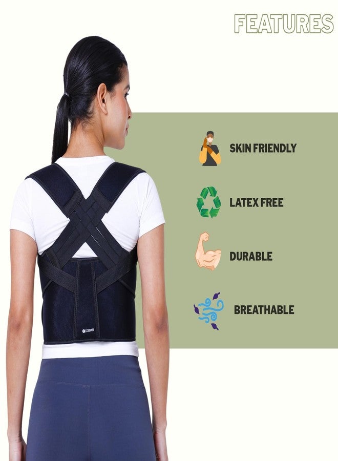 ZEDAN Neoprene Posture Corrector Belt for Men & Women | Adjustable Shoulder & Back Support Brace | Comfortable Clavicle Strap | Universal Size Back Straight Support | Lightweight Posture Belt for Work & Home - Image 4