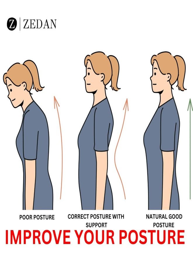 ZEDAN Neoprene Posture Corrector Belt for Men & Women | Adjustable Shoulder & Back Support Brace | Comfortable Clavicle Strap | Universal Size Back Straight Support | Lightweight Posture Belt for Work & Home - Image 5