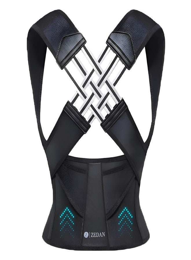 ZEDAN Neoprene Posture Corrector Belt for Men & Women | Adjustable Shoulder & Back Support Brace | Comfortable Clavicle Strap | Universal Size Back Straight Support | Lightweight Posture Belt for Work & Home - Image 1