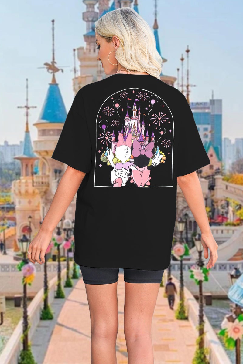 VILOVE Magic Kingdom Shirt Women Girls Just Wanna Have Fun Shirt Girls Trip T-Shirt Cute Magical Tee Summer Vacation Tops Black - Image 2