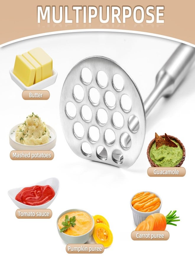 EVNSIX Potato Masher Stainless Steel Small, Mini Avocado Masher, Manual Potatoes Smasher Kitchen Tool for Avocado, Potatoes, Beans, Vegetables, 8.7Inch Metal Mashing Utensil, Dishwasher Safe - Image 5