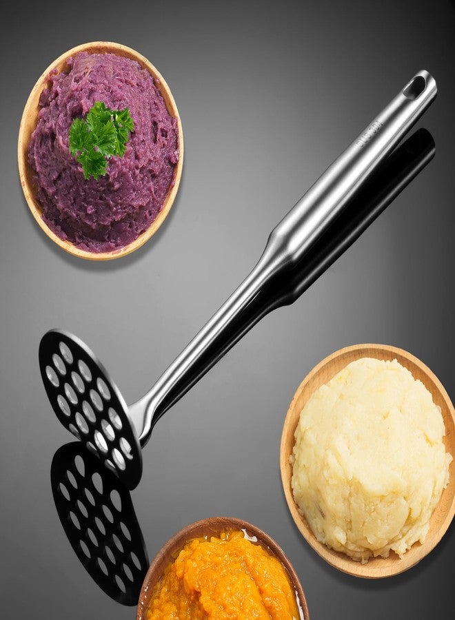 EVNSIX Potato Masher Stainless Steel Small, Mini Avocado Masher, Manual Potatoes Smasher Kitchen Tool for Avocado, Potatoes, Beans, Vegetables, 8.7Inch Metal Mashing Utensil, Dishwasher Safe - Image 4