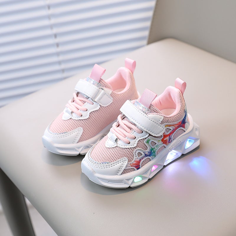 Mesh Sneakers Lightweight Flexible Sole Walking Shoes For Kids Indoor And Outdoor Activities - Image 1