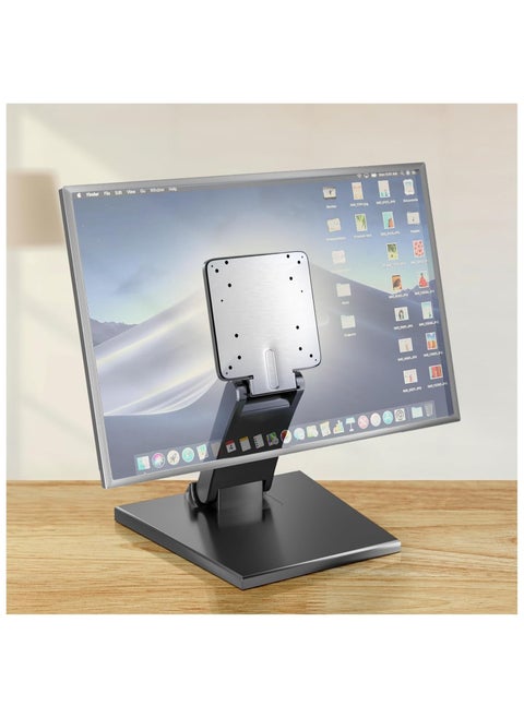 Tablet Stand  Foldable iPad Stand Adjustable Mobile Phone Holder iPad Holder Stand , Adjustable LCD Monitor Stand,10-27 inch Universal Touch Screen Monitor Desk Bracket with VESA Hole 75x75mm&100x100mm(Black)