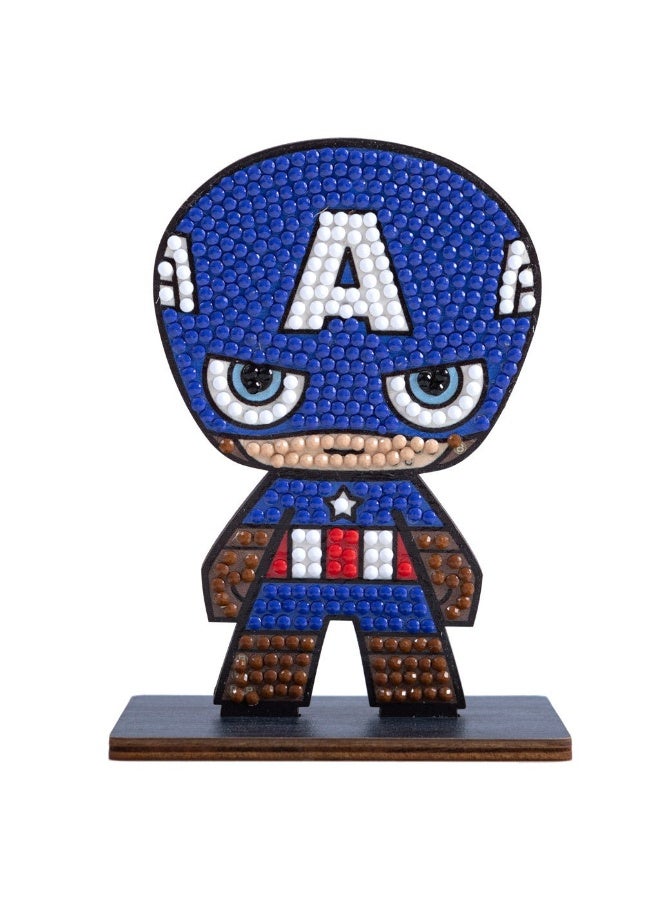 Craft Buddy Craft Buddy Series 1 Marvel Avengers Captain America Crystal Art Buddies Diamond Painting Kit - Image 1