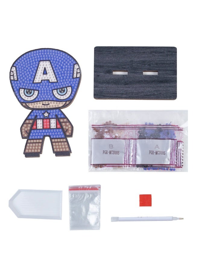 Craft Buddy Craft Buddy Series 1 Marvel Avengers Captain America Crystal Art Buddies Diamond Painting Kit - Image 2