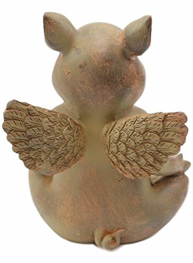 Ebros Gift Ebros Peaceful Zen Yoga Flying Pig Hog Heavens Statue Rustic Country Piggy Piglet Porcine Pigs Fairy Garden Collectible Figurine (Padme Lotus Meditation Pose) - Image 3