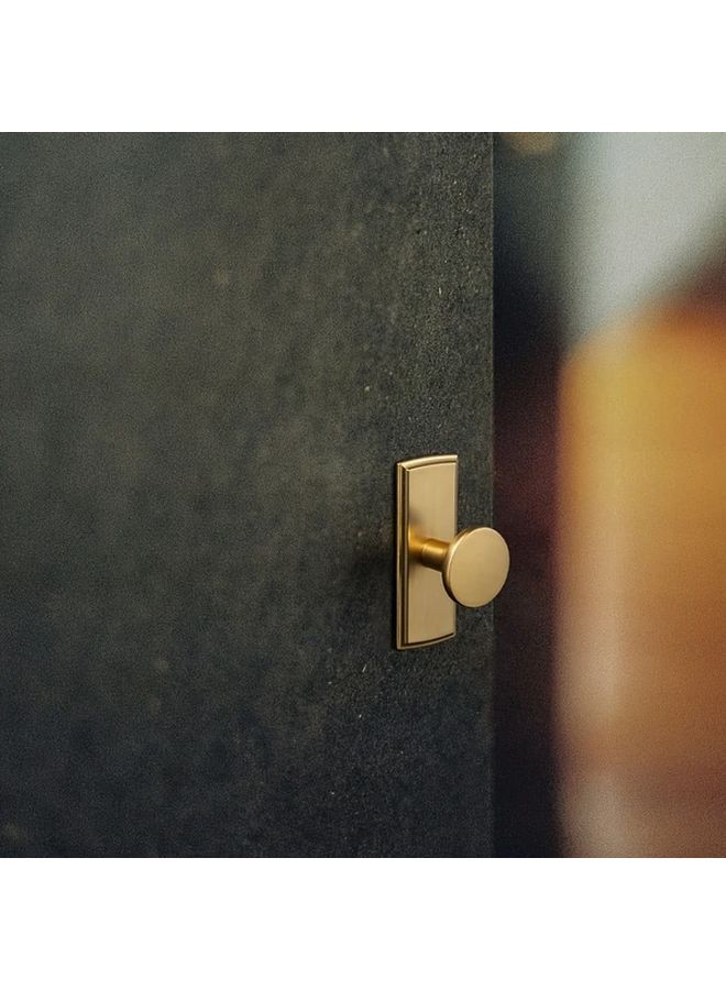 6 Pack 1.25 Inch Brushed Golden Brass Cabinet Knobs With Back Plate Modern Vintage Style Drawer Pulls For Kitchen Wardrobe Dressing Table And Door Hardware - Image 4