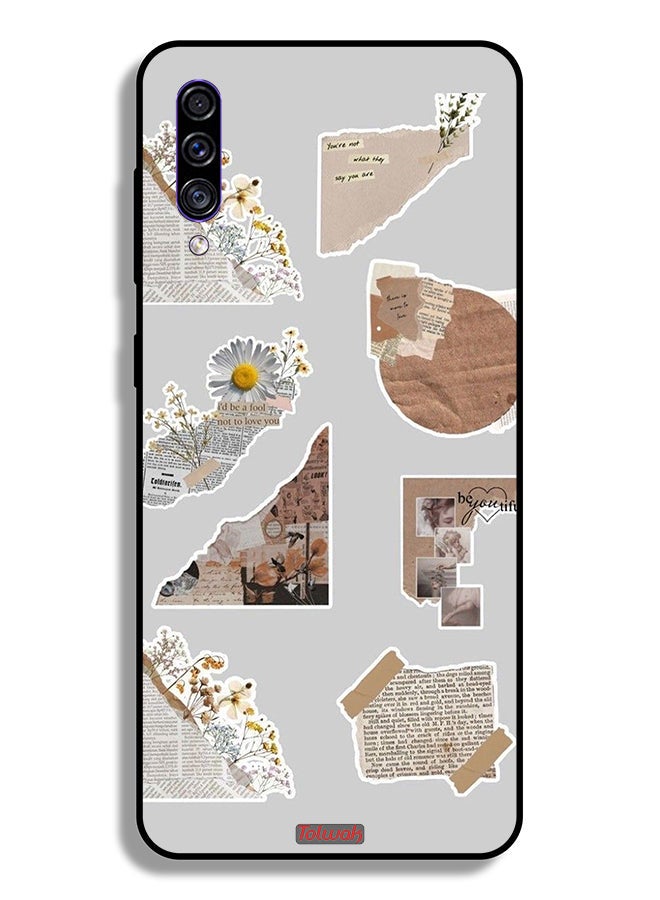 Tolwak Samsung Galaxy A50 Protective Case Cover Pieces Of Paper Stickers - Image 1