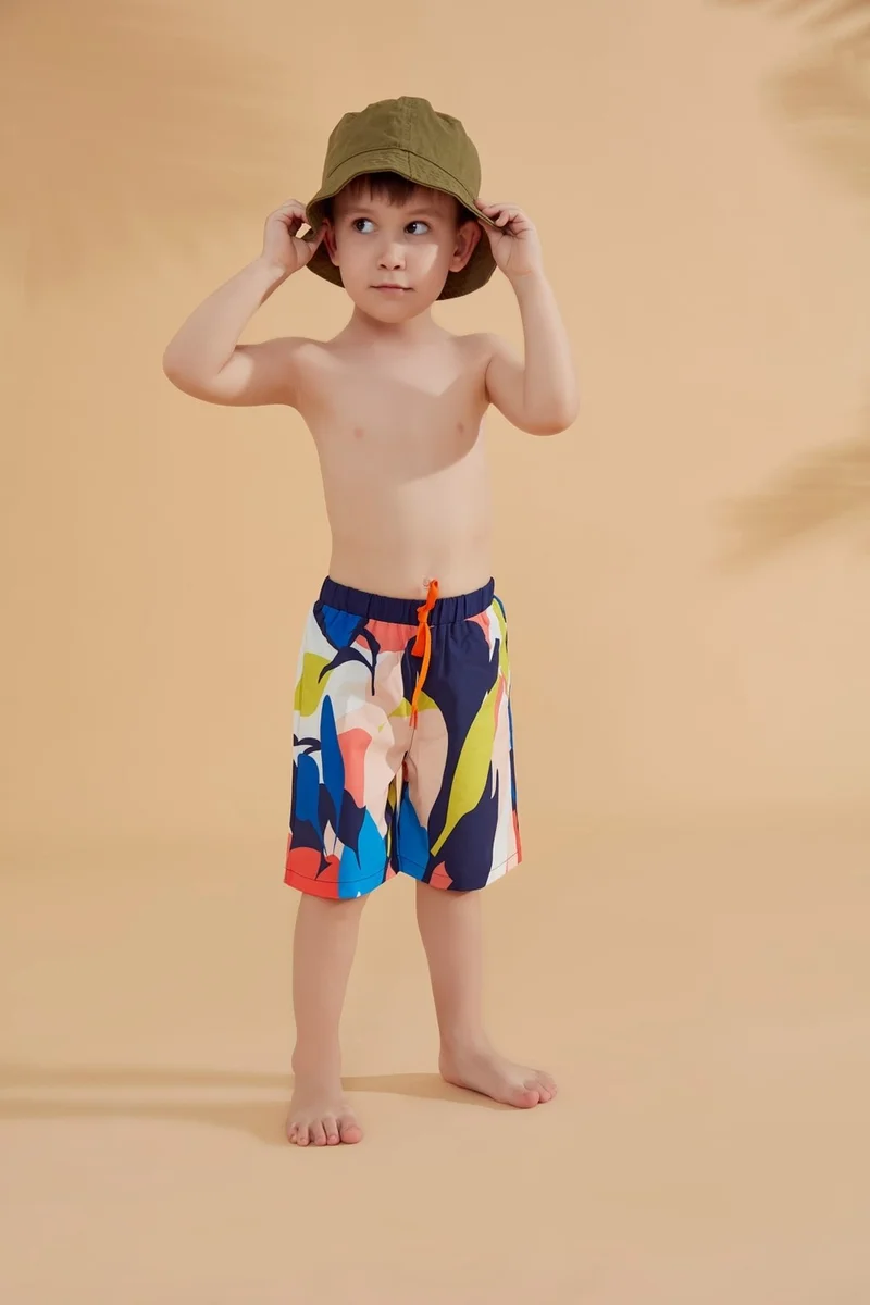 Marina Navy Blue Colored Boy Shorts B2360