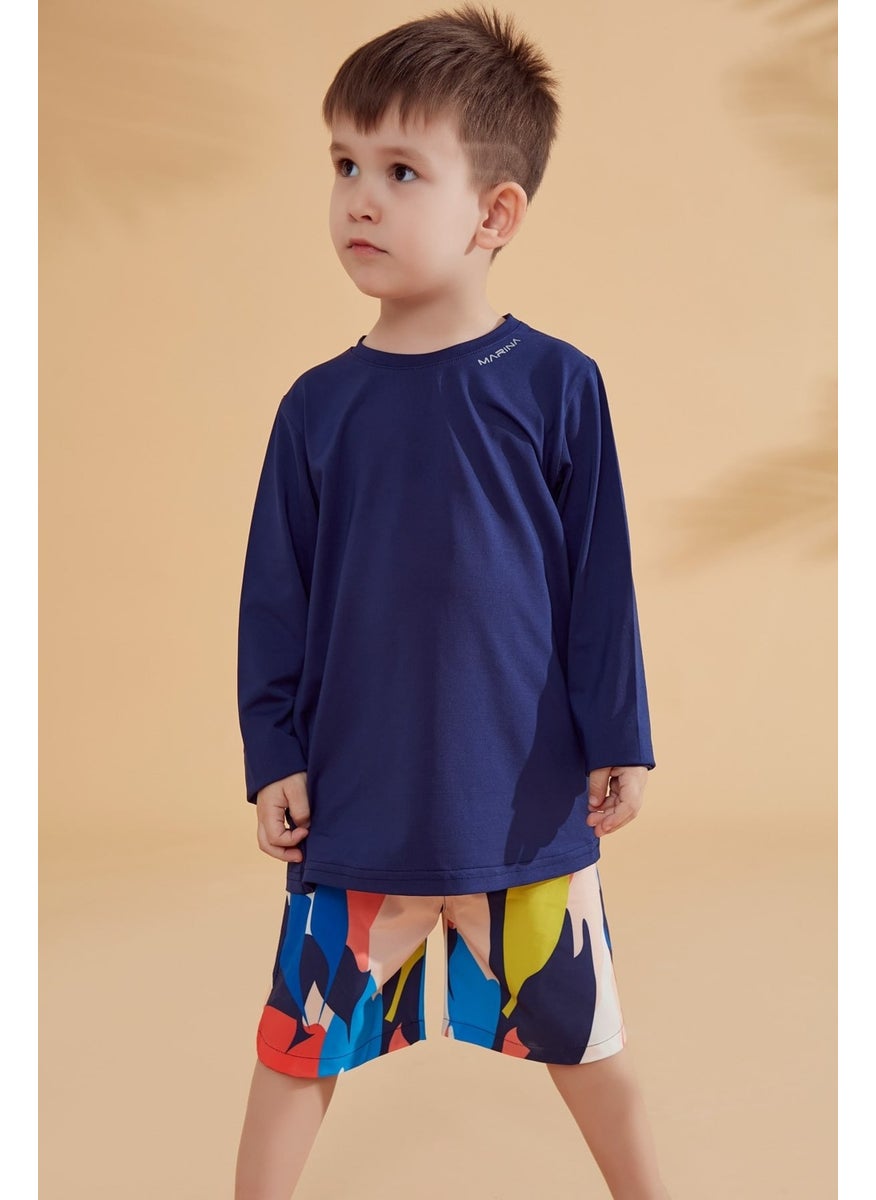 Marina Navy Blue Colored Boy Shorts B2360  - Image 5