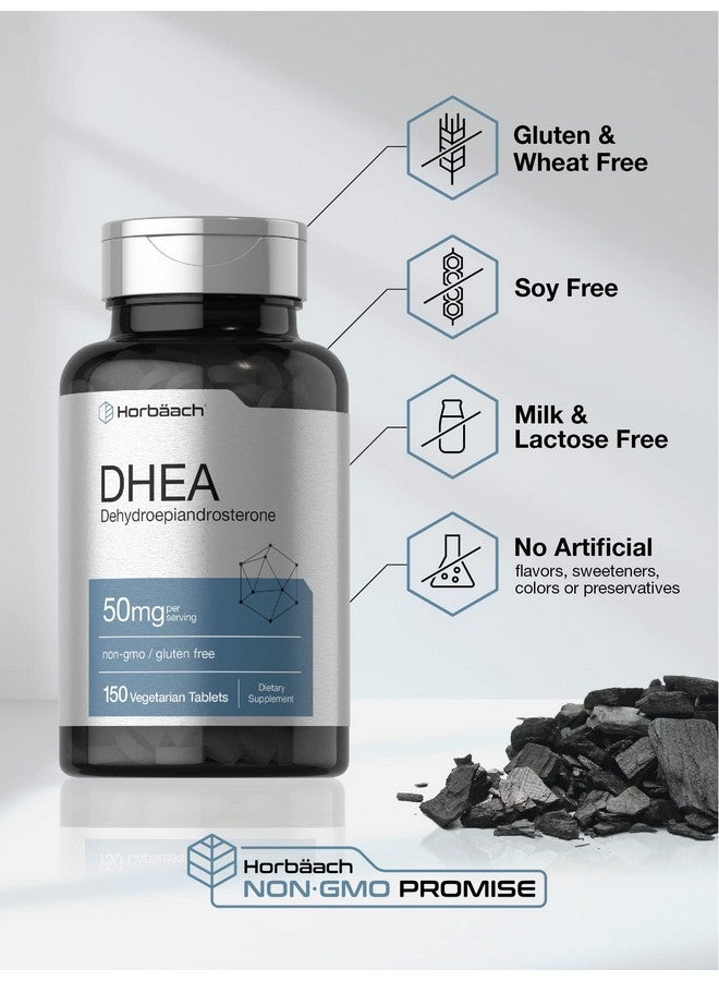 Horbäach DHEA 50mg 150 Tablets | Non-GMO, Gluten Free Supplement - Image 4