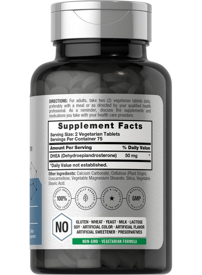Horbäach DHEA 50mg 150 Tablets | Non-GMO, Gluten Free Supplement - Image 2