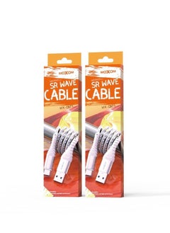 MOXOM MX-CB71 Lightning USB 1 Meter Cable White  - Image 3