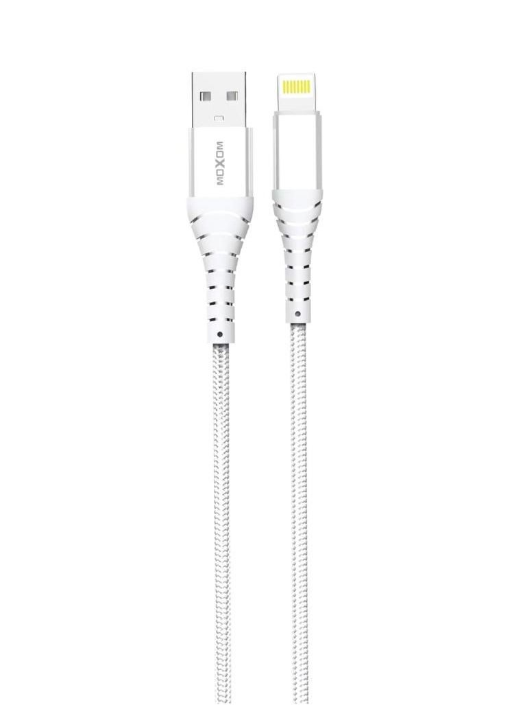 MOXOM MX-CB71 Lightning USB 1 Meter Cable White  - Image 1