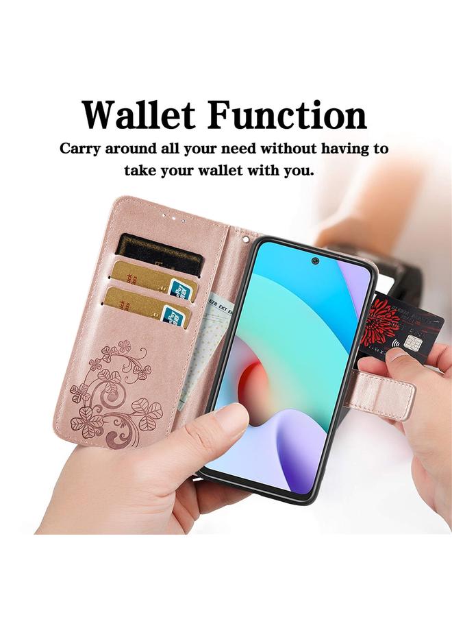 S-TOP Case For Motorla Moto G60S Four-leaf Clasp Embossed Buckle Mobile Phone Protection Leather Case with Lanyard & Card Slot & Wallet & Bracket Function - Image 5