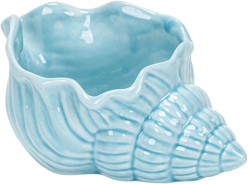 Ceramic Conch Shell Ashtray Decorative Tabletop Ash Holder for Home Office Bar - Image 1