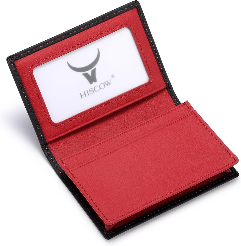 HISCOW Leather Business Card Case Holder for Men & Women, Italian Calfskin - Image 1