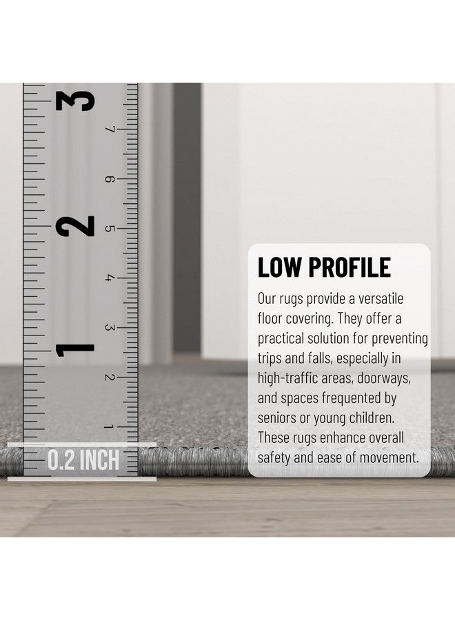 Ottomanson Hallway Runner Rug 2'7" x 9'10" Non Slip Solid Area Rugs Easy to Clean Laundry Rug Runner Durable & Pet Friendly Floor Carpet Runners for Hallways Entryway Living Room Kitchen, Gray - Image 4