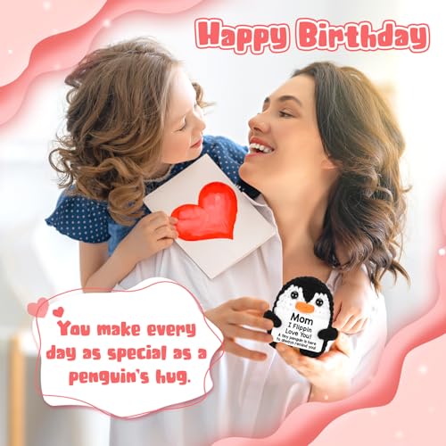 CryCarrot Mothers Day Birthday Gifts for Mom from Daughter Son, Handmade Crochet Mini Penguin Mom Gifts for Mother‘s Day Birthday Mama Mommy Mother in Law Bonus Step, Funny I Love You Moms Small Cute Decor - Image 4