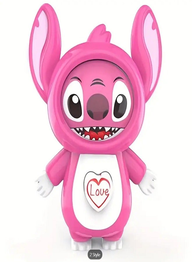 Lilo & Stitch Face-Changing Expression Doll Keychain, Stitch Character Design, Stress Relief Toy (2 Pcs) - Image 3
