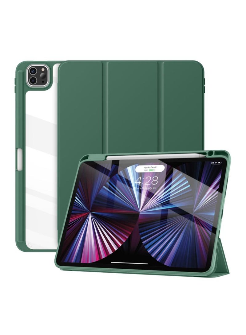 iPad Pro 11-Inch (2024) Case – Ultra Protective Smart Cover with Pencil Holder, Multi-Angle Foldable Stand, Auto Wake/Sleep