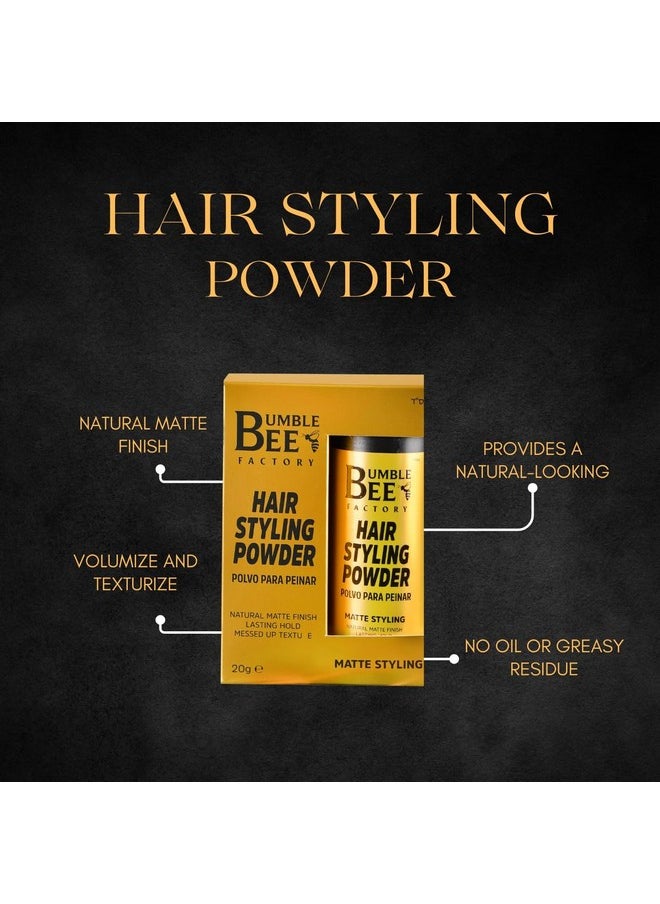 BUMBLE BEE - Hair Styling Powder Volumize And Texturize Your Hair Effortlessly Natural Matte Finish No Oil Or Greasy Residue - Image 1