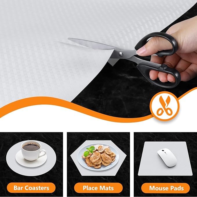 ElastPro EVA Food Grade Washable Anti Slip Mat/Sheet for Fridge, Shelf Liner, Table, Kitchen Drawer mat (White Crossed Stripe, 3 Meter) - Image 3