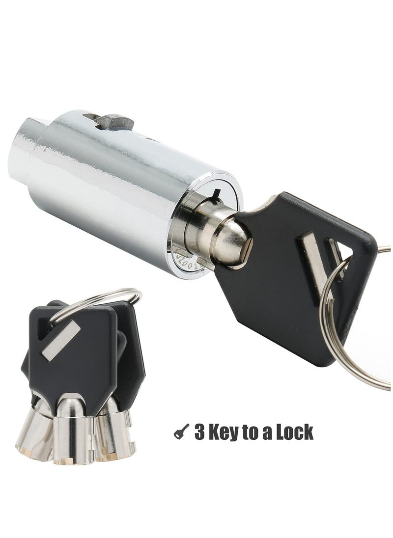 SYOSI - Vending Machine Lock and Key, 2 Pack Universal Security Soda Machine Lock with Tubular Keyway Fits Most T Handle Locks, Replacement for Coke Snack Candy Machine Lock - Image 1