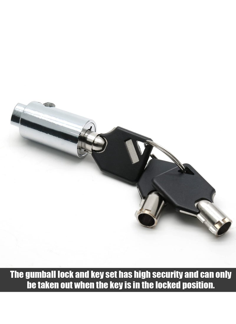 SYOSI - Vending Machine Lock and Key, 2 Pack Universal Security Soda Machine Lock with Tubular Keyway Fits Most T Handle Locks, Replacement for Coke Snack Candy Machine Lock - Image 1
