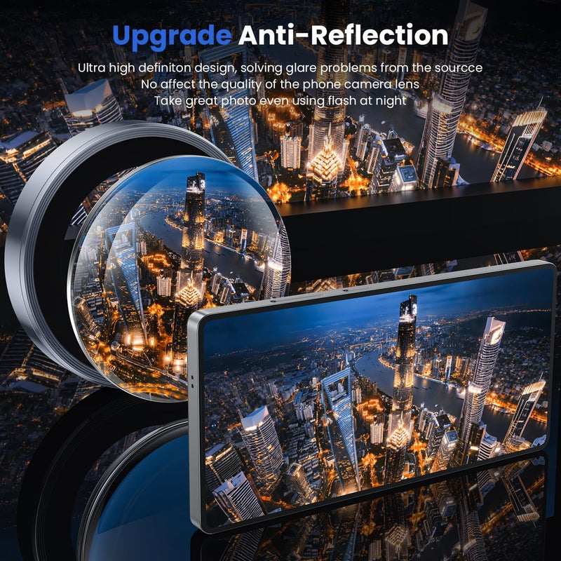 WSKEN for Samsung Galaxy S25 Ultra Camera Lens Protector - Ultra Thin Case Friendly, 9H Shatterproof Tempered Glass with Aluminum Metal Circle Camera Screen Protector Cover Accessories, Blue - Image 2