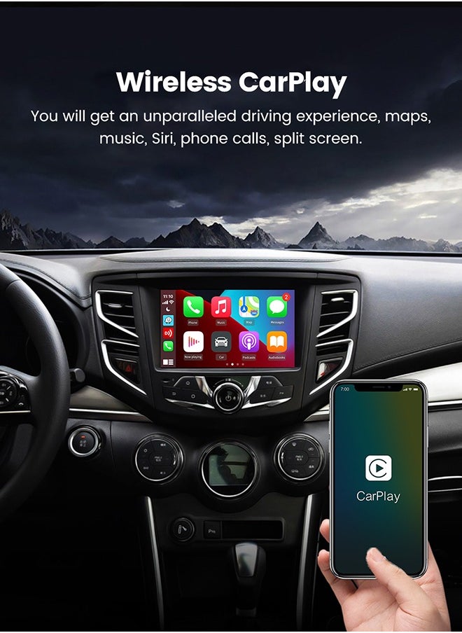 CarlinKit Wired CarPlay Dongle Android Auto for Car Radio with Android System Version 4.4.2 and Above, Install The AutoKit App in The Car System, Dongle Connect The Car's AutoKit App to get CarPlay