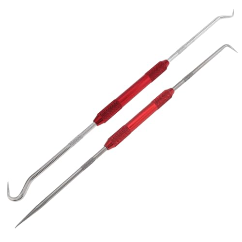 ePathChina 2PCS Hook and Pick Set Puller, Remover Rolling Flower Handle Multi Angle Hook Pick Tool Set for Remove The Small Fuse, Gasket, Spring, O Ring - Image 1