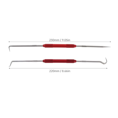 ePathChina 2PCS Hook and Pick Set Puller, Remover Rolling Flower Handle Multi Angle Hook Pick Tool Set for Remove The Small Fuse, Gasket, Spring, O Ring - Image 2