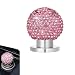 Hugwits 1 PC Bling Car Engine Start Button Cover Crystal Rhinestone Round Ball Push Start Button Decoration Men Women Shiny Ignition Knob Sticker Universal for Most Cars Pink - Image 2