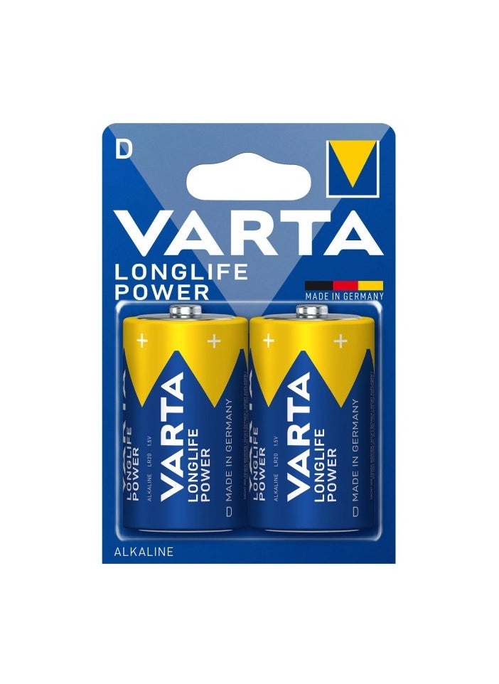 VARTA - بطارية Longlife Power مكونة من قطعتين 1.5 فولت LR20/D - Image 1