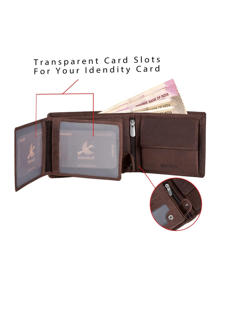 HORNBULL Richard Brown Men’s Leather Wallet | Premium Quality Leather Wallet for Men’s with RFID Blocking | Men’s Wallet - Image 5