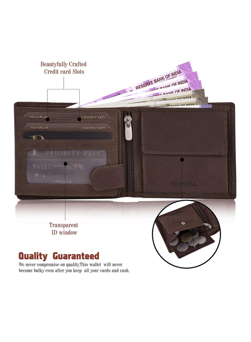 HORNBULL Richard Brown Men’s Leather Wallet | Premium Quality Leather Wallet for Men’s with RFID Blocking | Men’s Wallet - Image 3