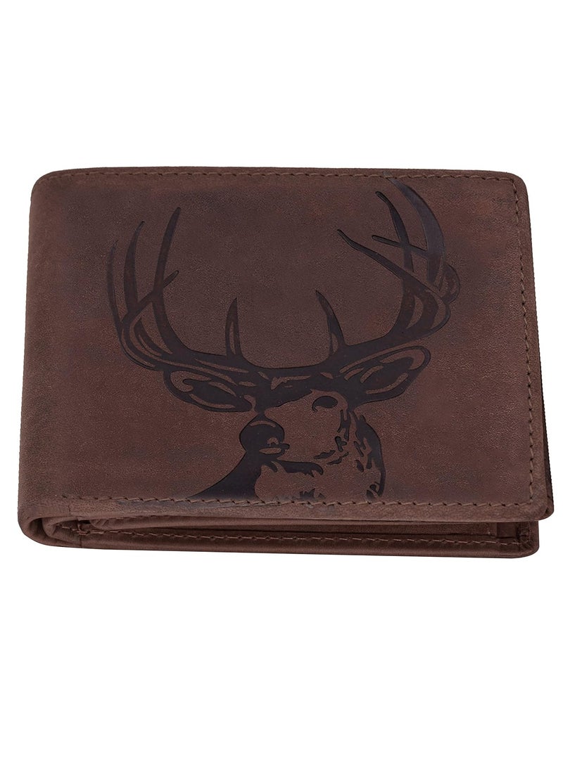 HORNBULL Richard Brown Men’s Leather Wallet | Premium Quality Leather Wallet for Men’s with RFID Blocking | Men’s Wallet - Image 1