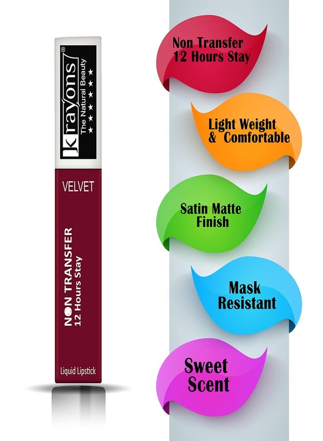 كرايونز أحمر شفاه سائل غير لامع من كرايونز باور ستاي، يدوم 12 ساعة، 4 مل لكل عبوة، مجموعة (عبوة من 3 قطع) (موف جليز، ريد راش، مارون ماجيك) - Image 5