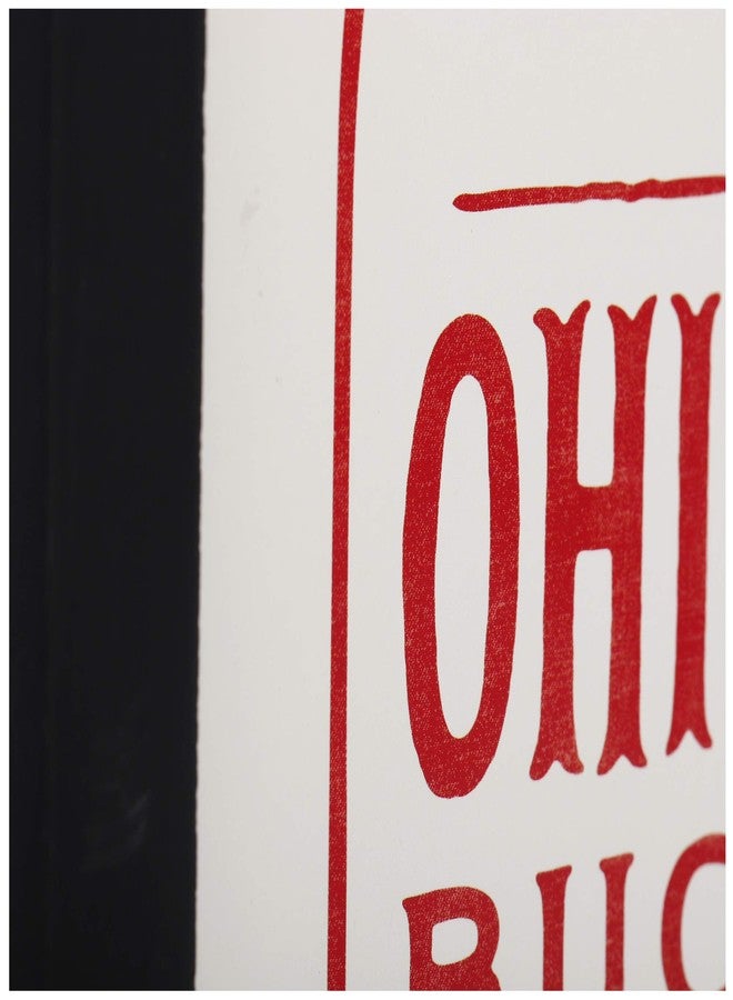 Open Road Brands Ohio State University Badge Framed Wood Wall Decor - Vintage Ohio State Buckeyes Wall Art for Man Cave, Office or Dorm Room - Image 4