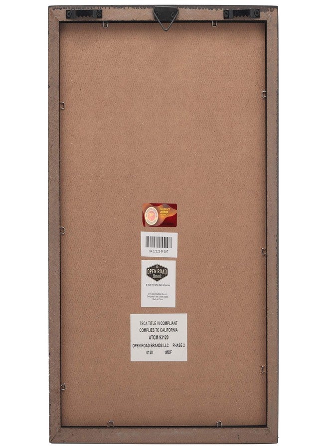 Open Road Brands Ohio State University Badge Framed Wood Wall Decor - Vintage Ohio State Buckeyes Wall Art for Man Cave, Office or Dorm Room - Image 3