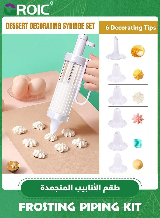 GROIC Frosting Piping Kit Cookie Press Gun Multifunction Dessert Decorating Syringe Set Cake Icing Dispenser Biscuit Maker Machine,Cookie - Image 5