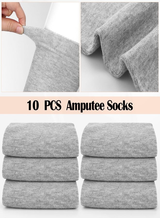Bunnycool 10 Pcs Prosthetic Stump Shrinkers Amputee Socks Stump Shrinker Prosthetic Limb Socks for Men Women(Large,Gray Color) - Image 4